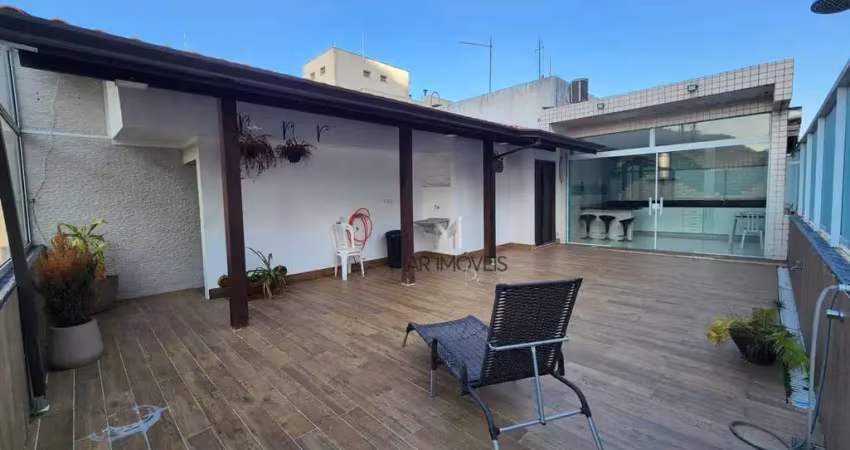 Cobertura com 3 dormitórios à venda, 180 m² por r$ 850.000,00 - pitangueiras - guarujá/sp