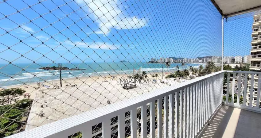 Apartamento com 4 dormitórios à venda, 210 m² frente total para o mar- pitangueiras - guarujá/sp