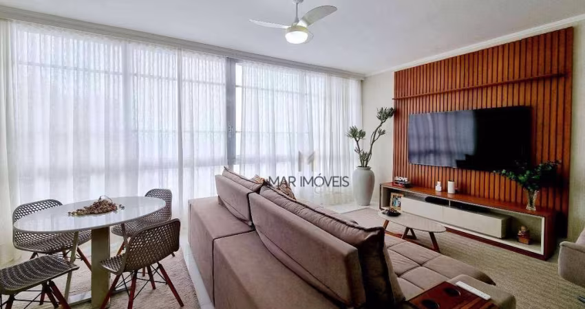 Apartamento com 3 dormitórios para alugar, 155 m² por R$ 6.500,02/mês - Pitangueiras - Guarujá/SP