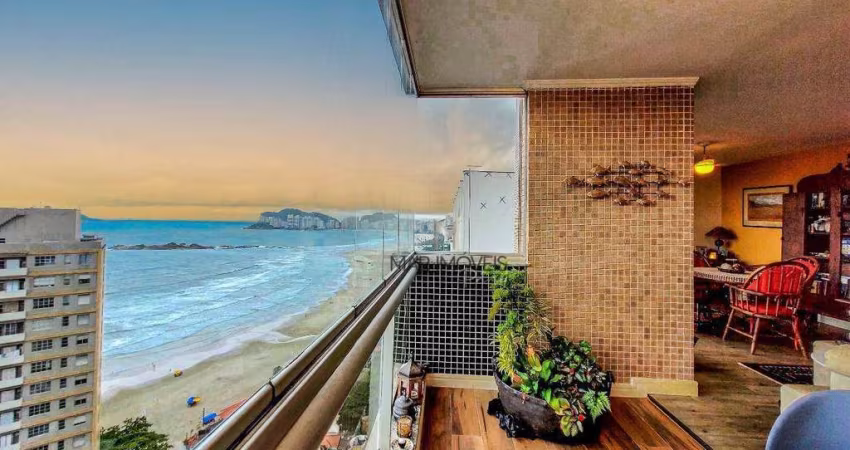 Apartamento com 3 dormitórios, 145 m² - venda e locação anual - Pitangueiras - Guarujá/SP