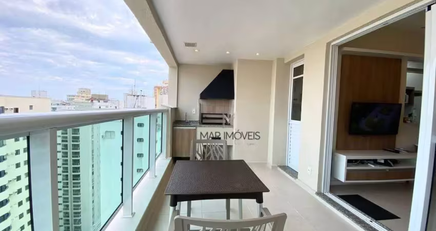 Apartamento com 2 dormitórios para alugar, 71 m² por R$ 6.000/mês - Pitangueiras - Guarujá/SP