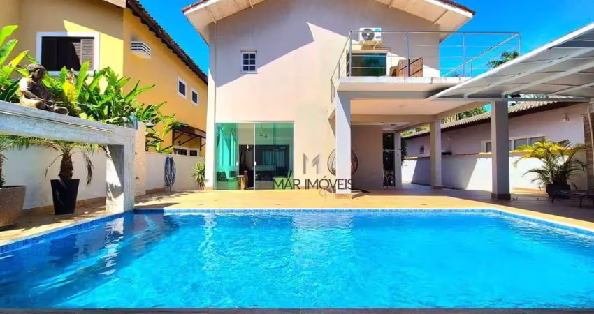 Casa em condomínio fechado, excelente localização na região da praia de pernambuco no guarujá!