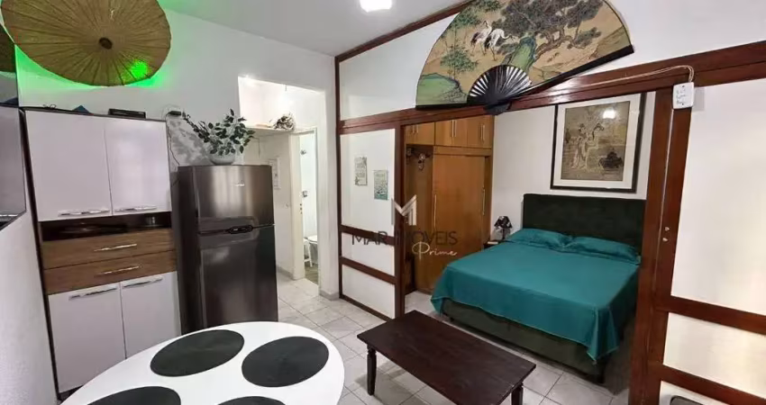 Kitnet com 1 dormitório à venda, 35 m² por r$ 260.000,00 - pitangueiras - guarujá/sp