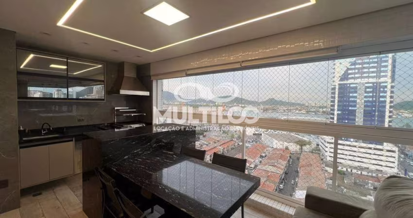 Apartamento para aluguel, 3 quartos no bairro Ponta da Praia em Santos