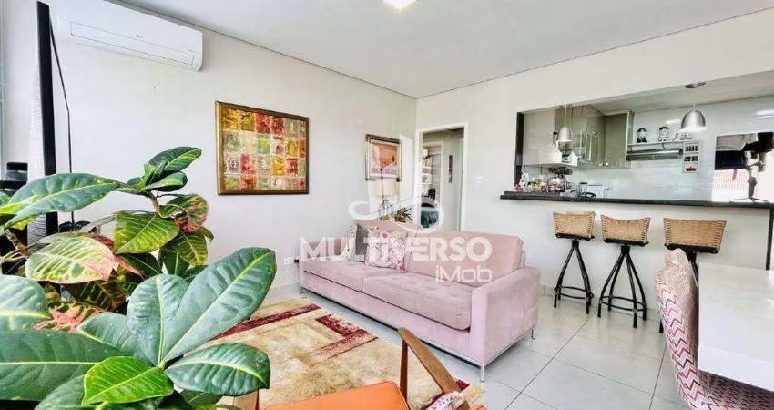 Apartamento 2 dormitórios incrível Vista mar pé na areia na Pompéia em Santos