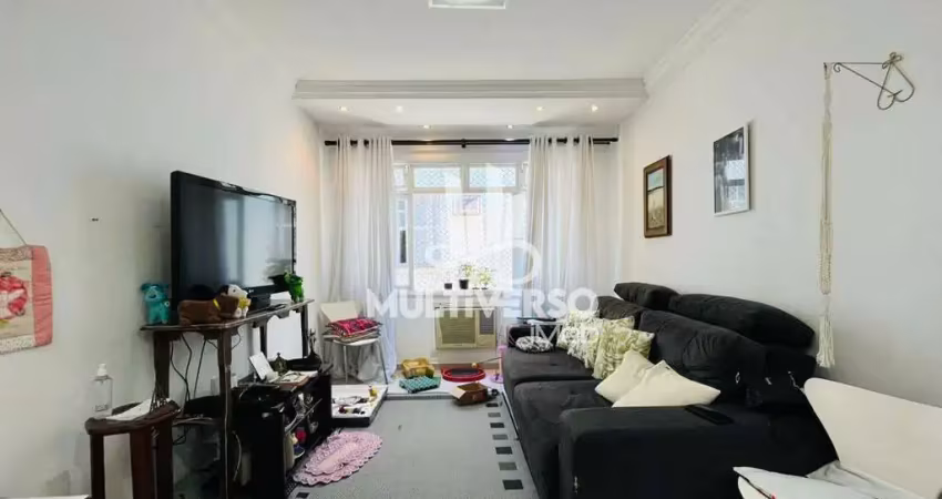 Excelente apartamento 2 dormitórios + dependência completa no campo grande em santos