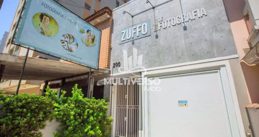 Casa Comercial com Espaço Residencial – 270m² Próx. ao Sesc, Praiamar e Praia – Boqueirão, Santos
