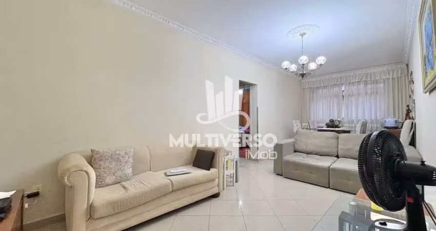 Apartamento padrão 2 dormitórios garagem fechada box marapé em santos
