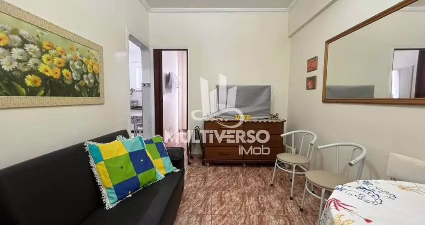 Apartamento mobiliado à venda – prédio frente mar em são vicente - 47m²
