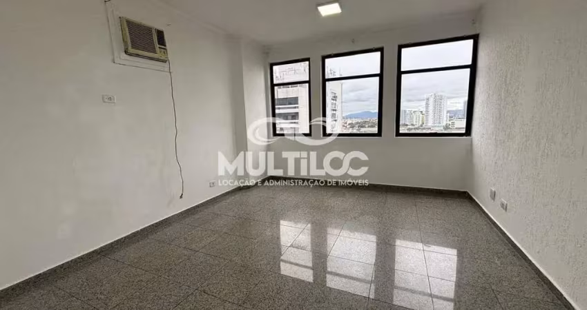 Sala comercial para aluguel, no bairro vila mathias em santos