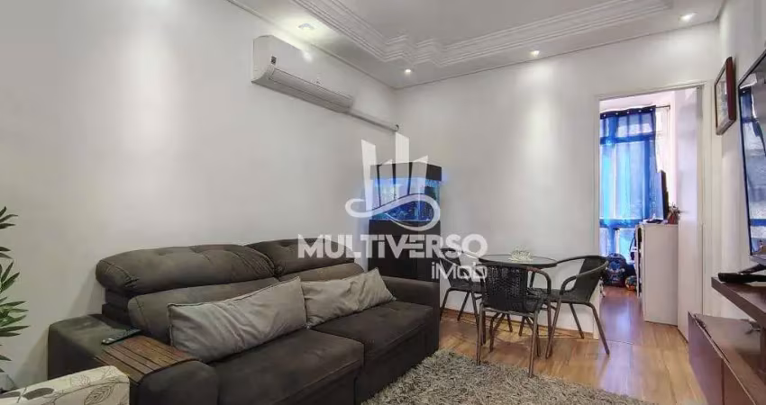 Apartamento 01 dormitório revertido para 02 dormitórios, josé menino, sala ampla , próximo à praia, r$252.900,00