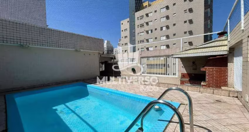 Cobertura duplex 239m² – piscina privativa – 3 vagas demarcadas – gonzaga / santos