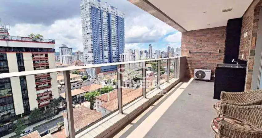 Apartamento 01 dormitório sendo 01 suíte e vaga de garagem na aparecida em santos