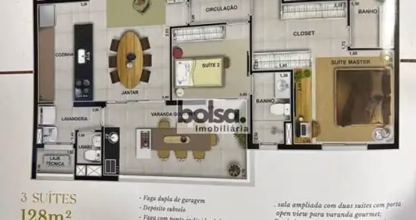 Apartamento com 3 quartos à venda no Jardim Estoril IV, Bauru 