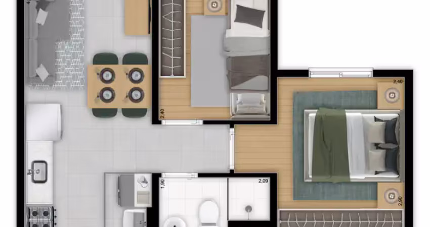 Apartamento com 2 quartos à venda na Rua Zike Tuma, 1037, Interlagos, São Paulo