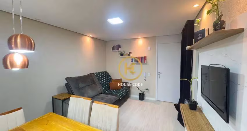 Apartamento com 02 dormitórios à venda, 48 m² por r$ 220.000 - conquista cotia