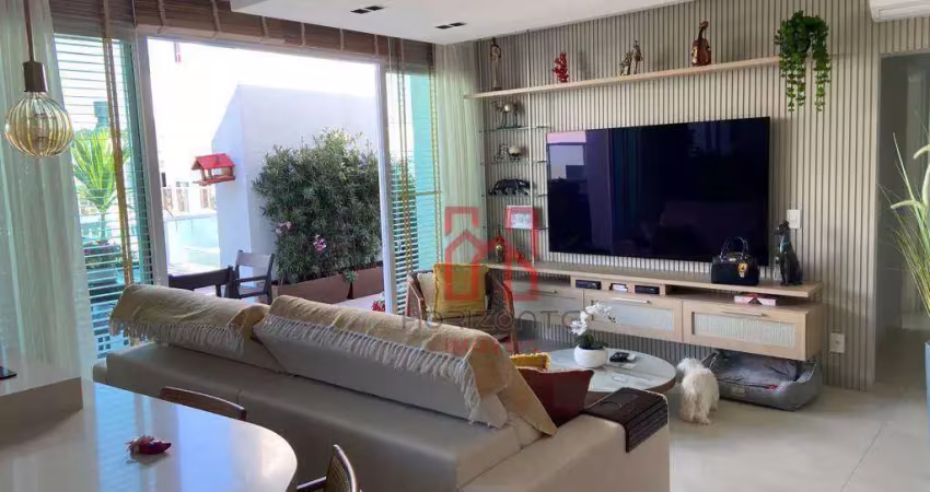 Cobertura com 2 dormitórios à venda, 166 m² por r$ 3.200.000,00 - jurerê - florianópolis/sc