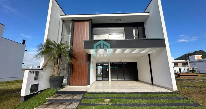 Casa em condomínio à venda em deltaville biguaçu, 3 suítes