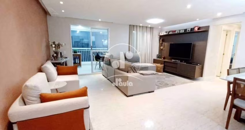 Apartamento a venda com 115m², 3 dormitórios, 1 suíte, 2 banheiros, 2 vagas, na Vila Valparaíso, Santo André/SP.