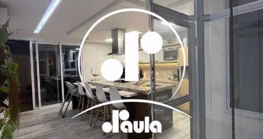 Apartamento Cobertura a venda no bairro Campestre em Santo André-SP, porteira fechada