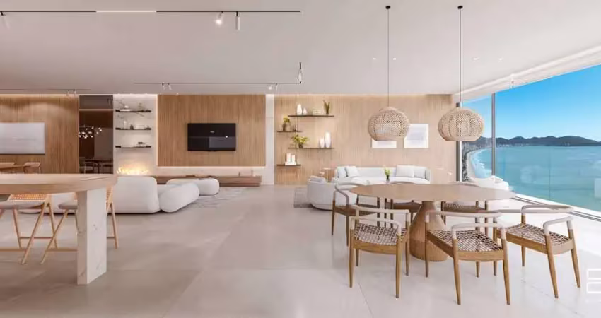 Edify one apartamento frente mar 4 suítes na meia praia