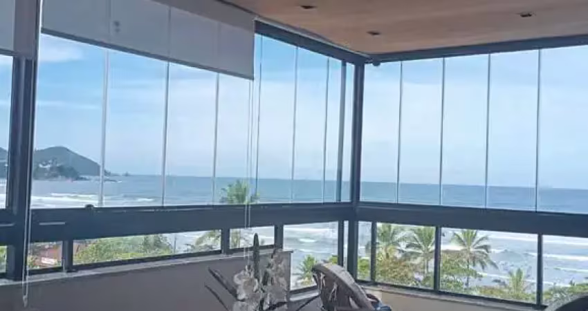 COBERTURA MOBILIADA COM 4 DORMITÓRIOS VISTA MAR NA PRAIA GRANDE.