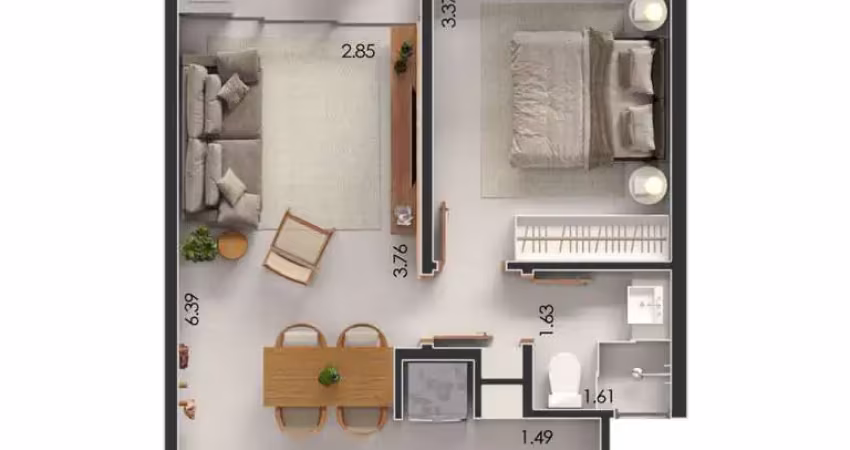 Apartamento de repasse com 1 suíte na praia do tenório.