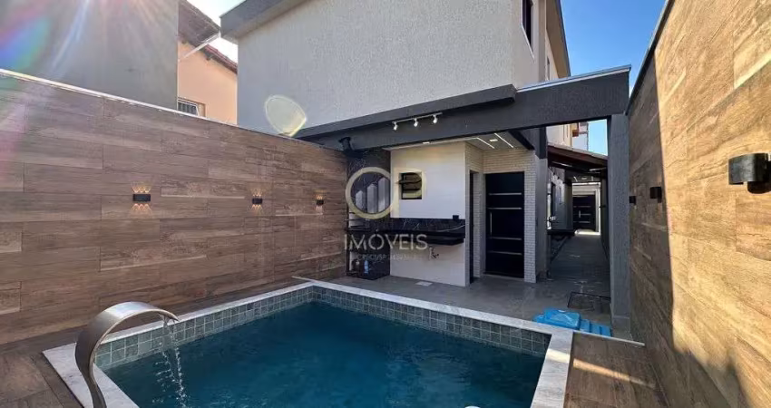 Casa com 3 quartos, balneário maracanã, praia grande - r$ 750 mil