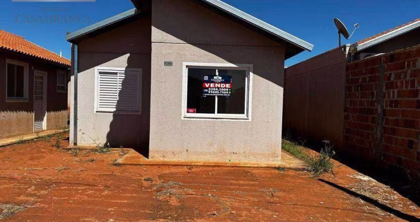 Casa com 2 dormitórios à venda, 43 m² por R$ 150.000,00 - Chácaras Paraíso - Araçatuba/SP