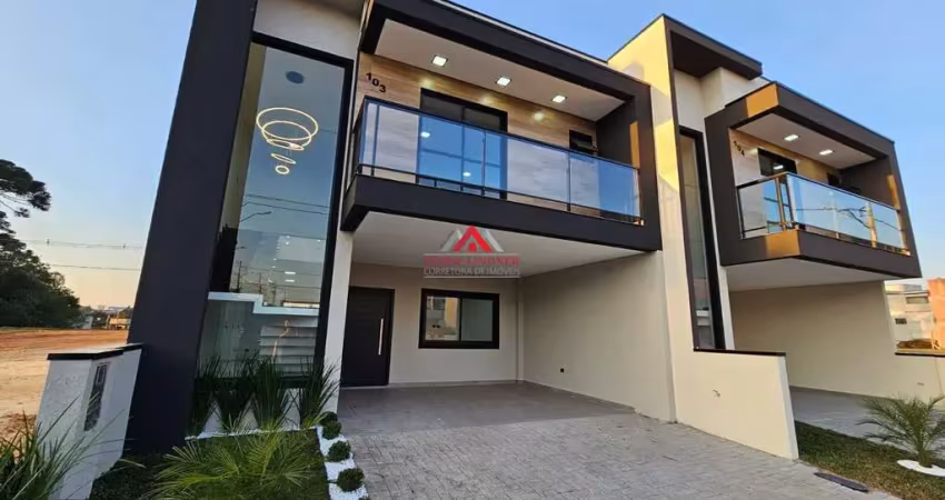 Sobrado 03 dormitórios e 1 suíte com 160m² - costeira - são josé dos pinhais.