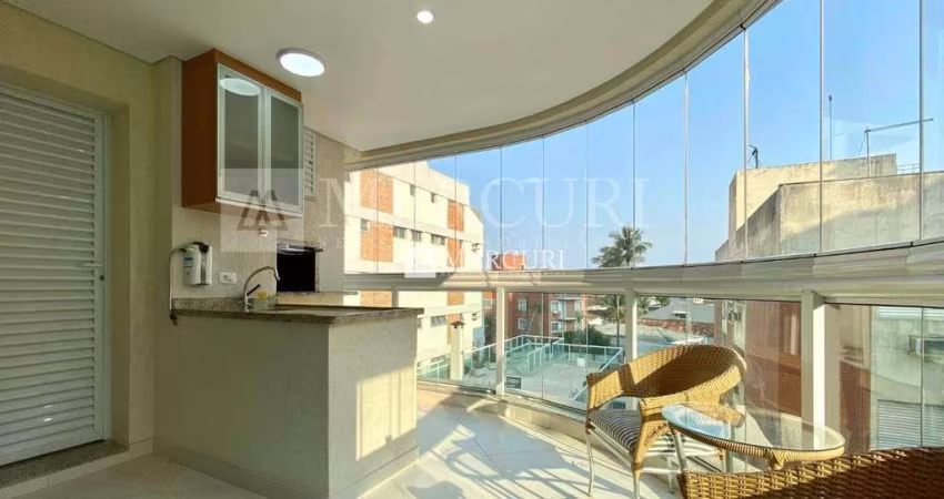 Apartamento com Varanda Gourmet e Três Suítes na Praia da Enseada, Guarujá