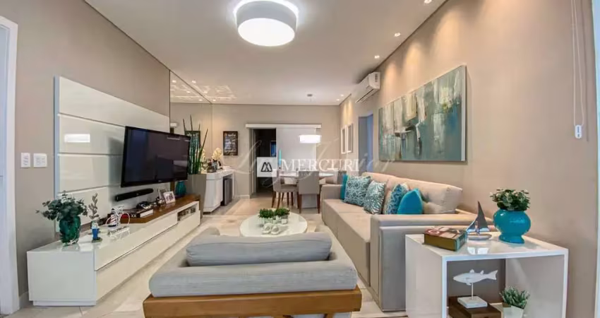 Apartamento no guarujá, enseada, 3 quartos, sala para 2 ambientes e varanda gourmet com vista para o mar - mercuri imóveis - imobiliária no guarujá