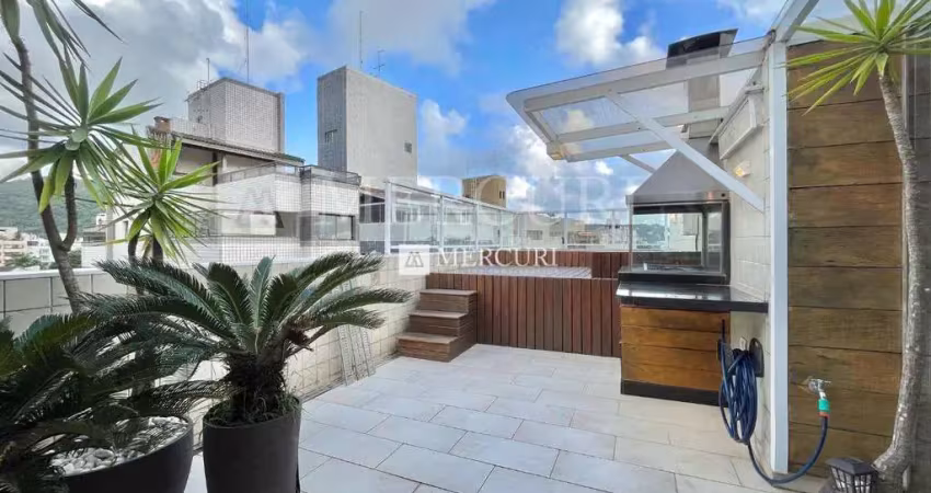 Cobertura com piscina e churrasqueira com 3 quartos (1 suíte) à venda, 196 m² por r$ 1.070.000 - enseada - guarujá/sp – imobiliária mercuri