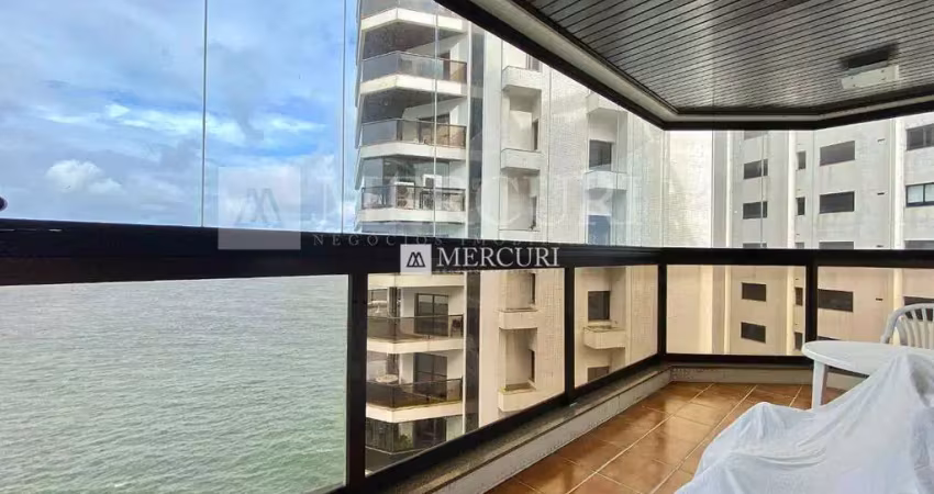 Apartamento no guarujá, astúrias, 3 quartos, sala para 2 ambientes e sacada com vista para o mar - mercuri imóveis - imobiliária no guarujá