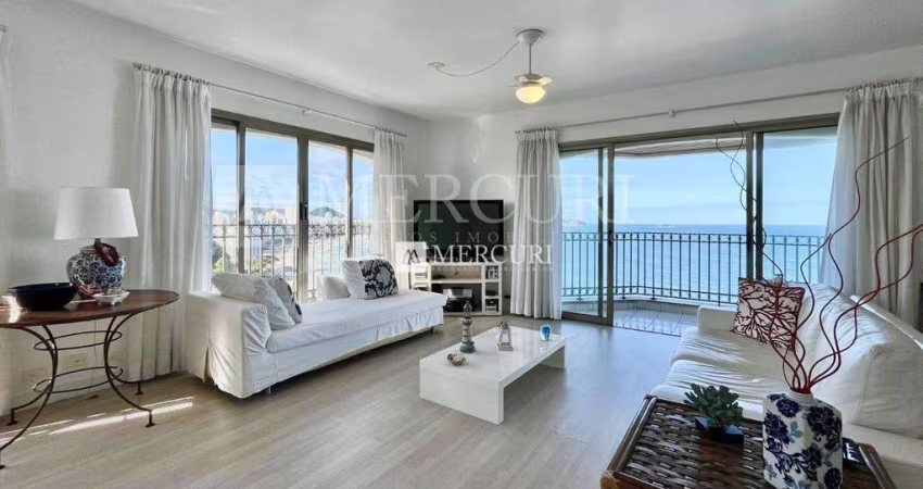 Apartamento de Frente Para o Mar, com 3 quartos (3 suítes) à venda, 206 m² por R$ 2.550.000 - Jardim Astúrias - Guarujá/SP - Imobiliária Mercuri