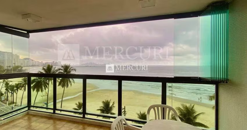 Apartamento no guarujá, enseada, frente mar com 3 quartos.