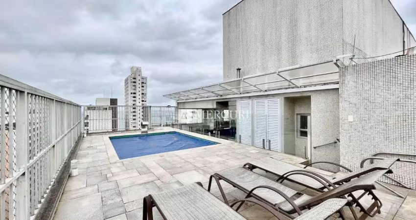 Cobertura com Vista para o Mar, 4 quartos (2 suítes) à venda, 240 m² por R$ 1.600.000 - Pitangueiras - Guarujá/SP - Imobiliária Mercuri