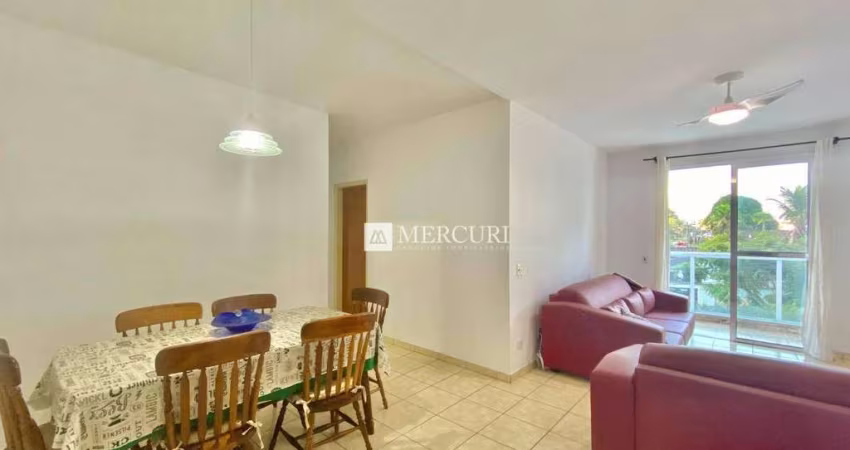 Apartamento com Sacada, 2 quartos (1 suíte) à venda, 75 m² por R$ 300.000 - Enseada - Guarujá/SP - Imobiliária Mercuri