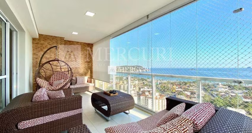 Apartamento com Vista Total da Orla, com 5 quartos (3 suítes) à venda, 259 m² por R$ 2.500.000 - Enseada - Guarujá/SP – Imobiliária Mercuri