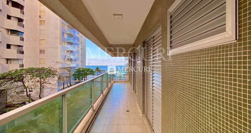 Apartamento com Vista para o Mar, 2 quartos (1 suíte) à venda, 140 m² por R$ 1.250.000 - Pitangueiras - Guarujá/SP - Imobiliária Mercuri