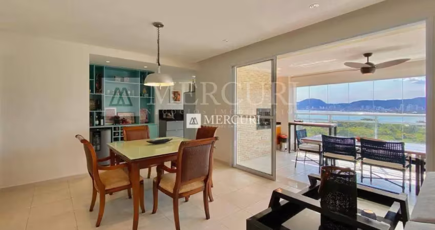 Apartamento no guarujá, enseada, 3 quartos, sala para 2 ambientes e varanda com vista para o mar - mercuri imóveis - imobiliária no guarujá