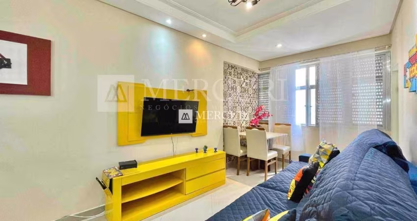 Apartamento no Guarujá, com Vista Parcial para o mar, Praia das Pitangueiras, Guarujá