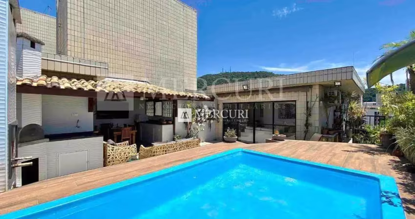 Cobertura no Guarujá, Enseada, com Vista Mar, com 3 Quartos.