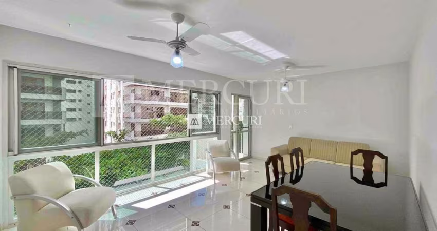 Apartamento no Guarujá, Pitangueiras, 100 metros da praia, 2 quartos mobiliados e 1 dependência