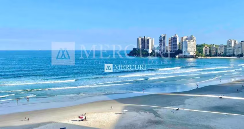Apartamento no guarujá, praia das pitangueiras, frente para o mar, vista mar, 2 quartos sendo 1 suíte e repaginado.
