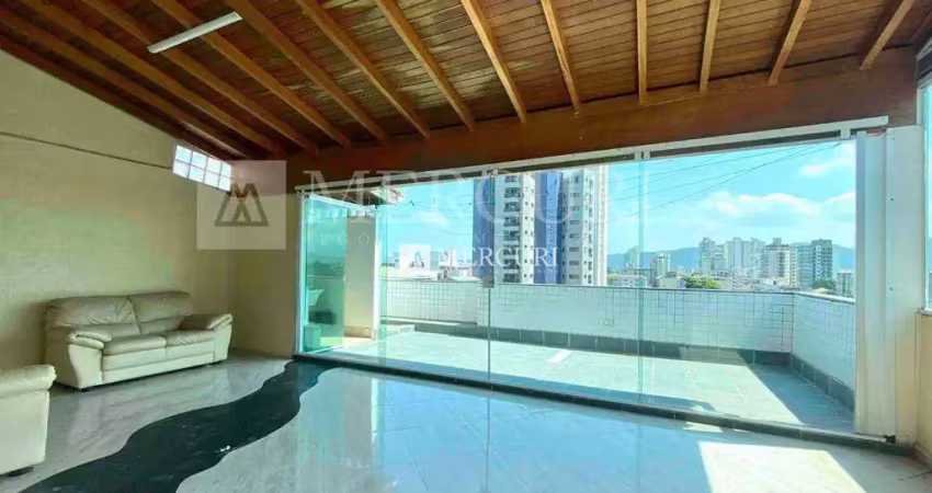 Cobertura duplex no Guarujá, Enseada,  churrasqueira e suítes