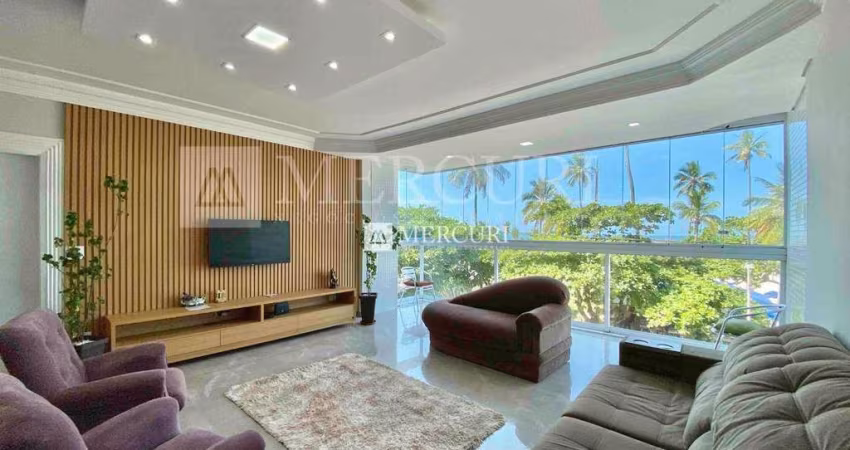 Apartamento no Guarujá, Praia das Pitangueiras, Frente para o mar, Vista mar, 3 quartos sendo 2 suítes e varanda gourmet.
