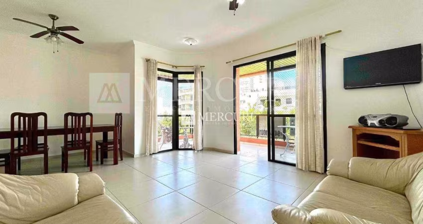 Apartamento no Guarujá, Enseada, com Sacada, 3 Quartos