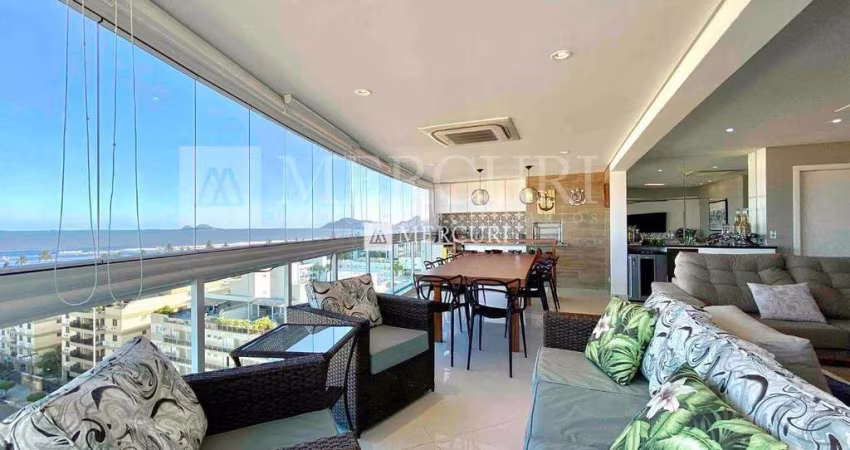 Apartamento no Guarujá, Enseada, Varanda Gourmet e Vista para o Mar