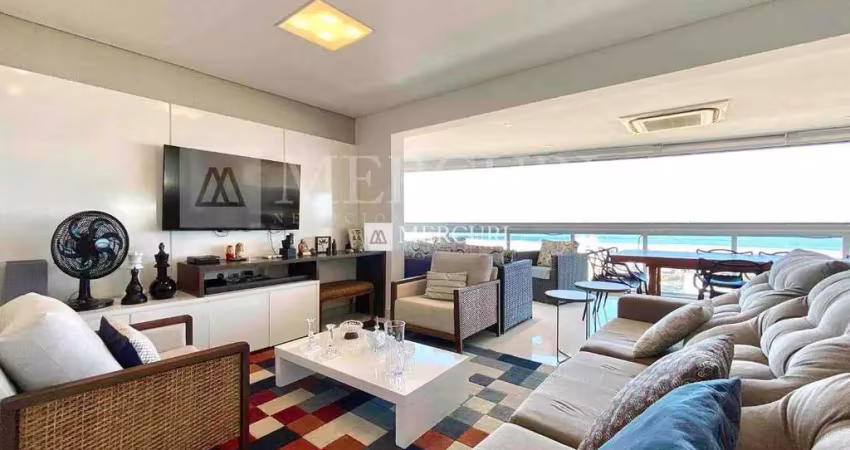 Apartamento no guarujá, enseada, varanda gourmet e vista para o mar - mercuri imóveis - imobiliária no guarujá